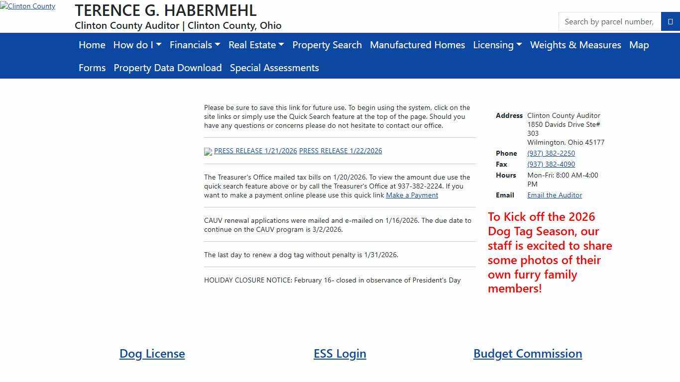 Clinton County Auditor - Clinton County Auditor's Office