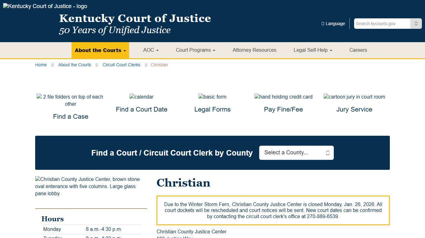 Christian - Kentucky Court of Justice