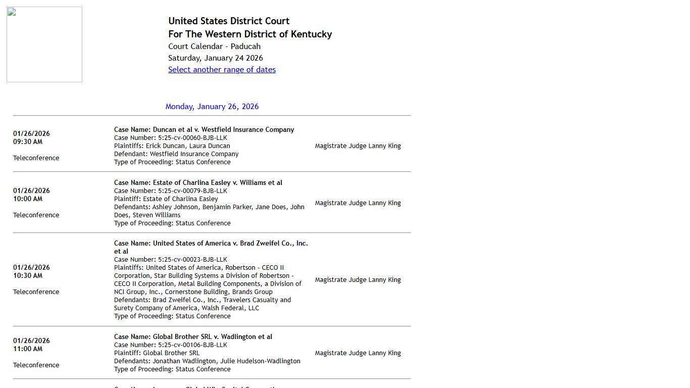 United States District Court for the Western District of Kentucky